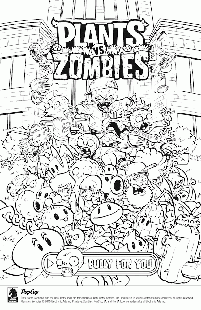 Plants Vs Zombies - Coloring Pages for Kids and for Adults