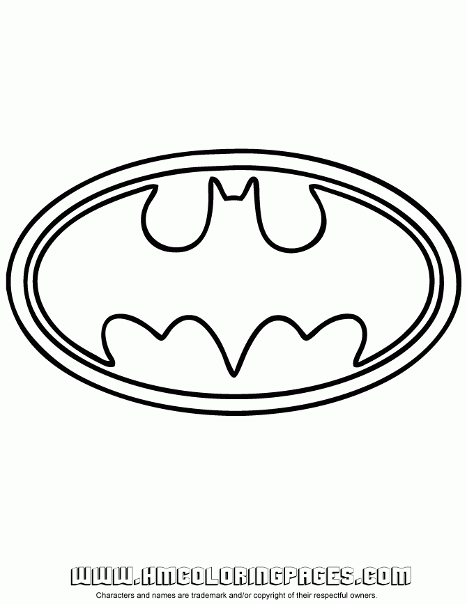 Batman Logo Symbol Coloring Page | H & M Coloring Pages