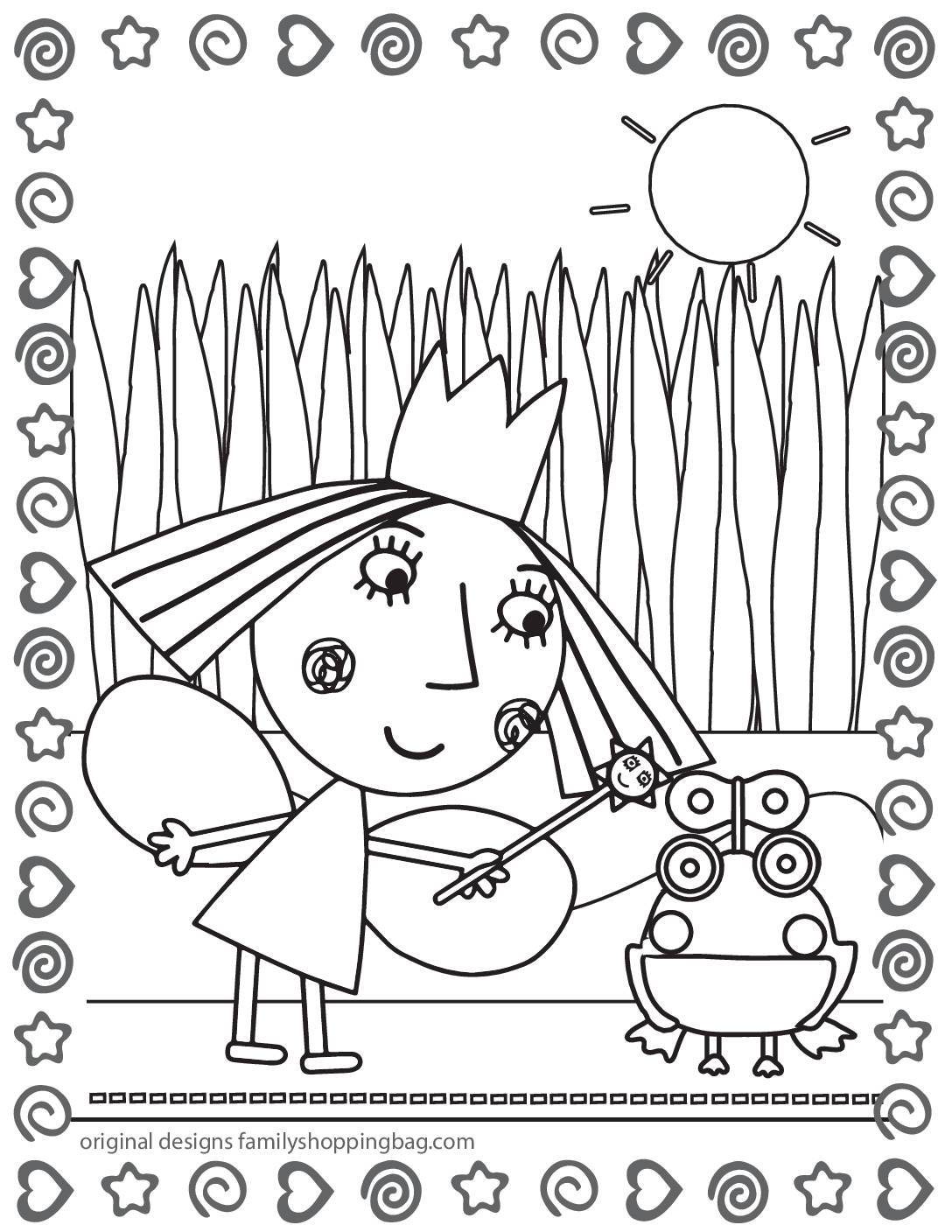Coloring Page 4 Ben & Holly