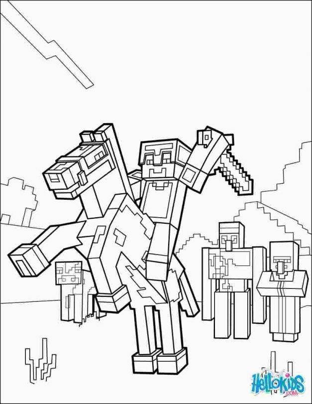 Minecraft Steve Coloring Pages - Coloring Home
