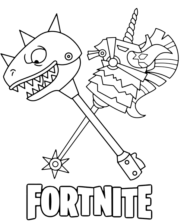 Fortnite Logo Coloring Pages Coloring Home