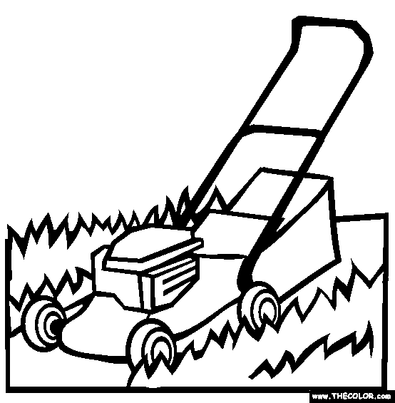 The Lawnmower Coloring Page | Free The Lawnmower Online Coloring