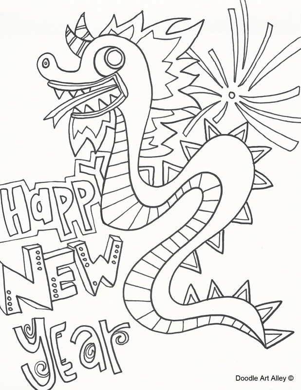 Chinese New Year Coloring Pages Doodle Art Alley Coloring Home