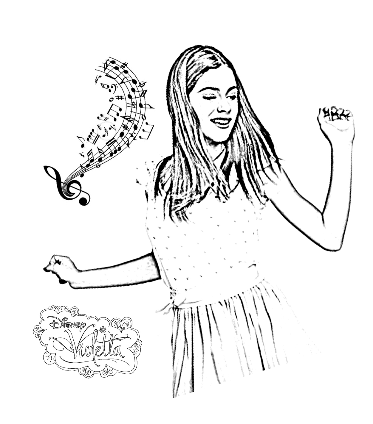 Violetta to print for free - Violetta Kids Coloring Pages