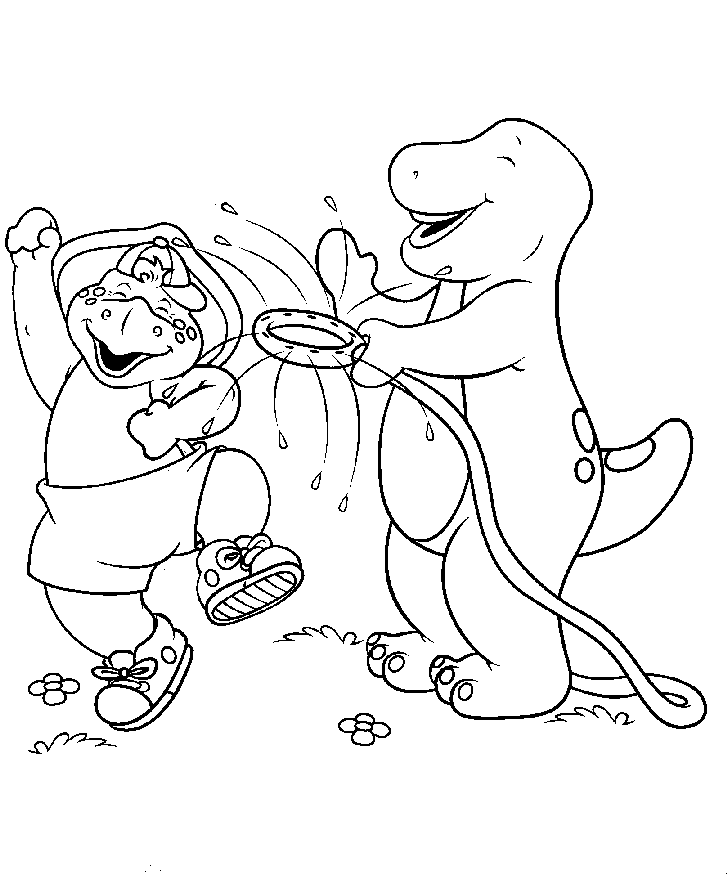 Barney Colouring Pages Coloring Home