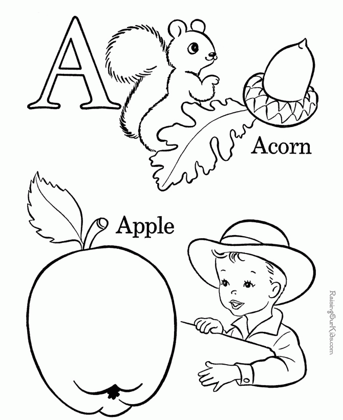 Alphabet Coloring Pages For Toddlers | Bulbulk Com