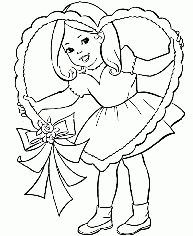 Valentines Coloring Pages For Kids
