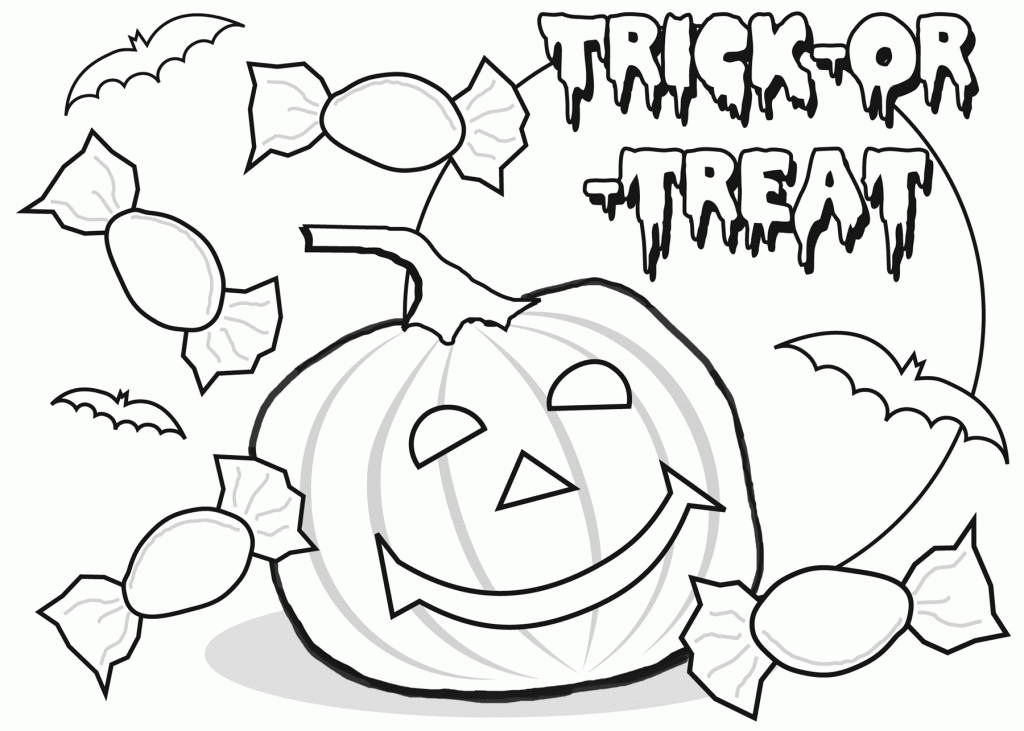 Trick Or Treat Coloring Pages - Coloring For KidsColoring For Kids
