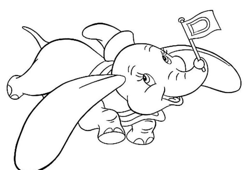 Kids Dumbo Printable Cartoon Coloring Pages Colouring | Laptopezine.