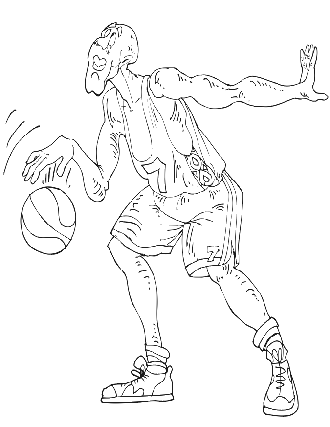 Basketball Coloring Picture | Basketball Player 4