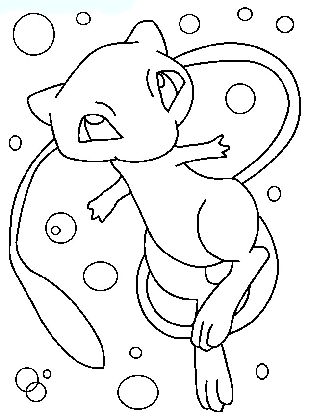 MEW pokemon Colouring Pages (page 2)