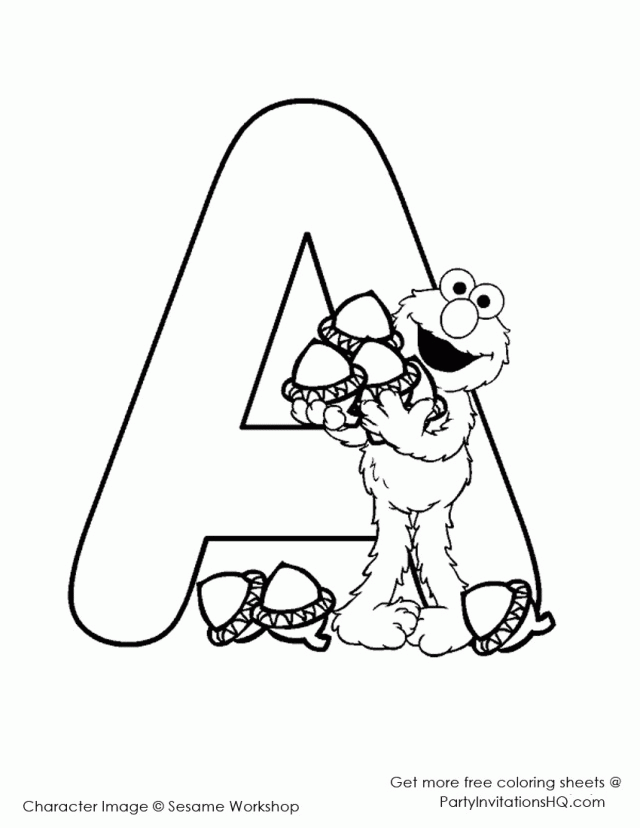 Free Elmo Alphabet Coloring Pages | Laptopezine.
