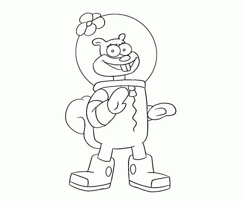 Sandy Cheeks Coloring Pages