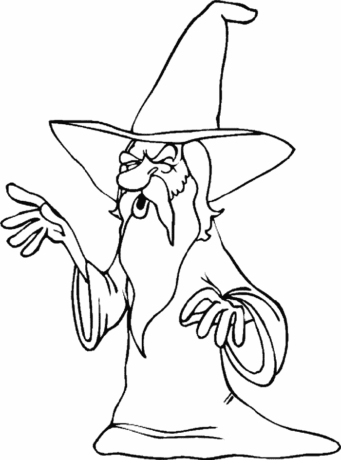 WIZARD Colouring Pages