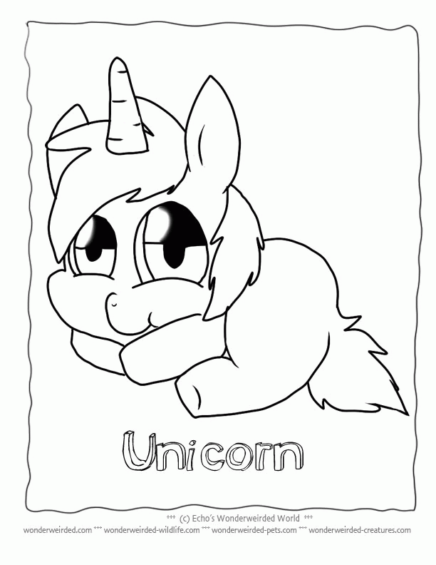 Pictures Of Baby Unicorns Coloring Home