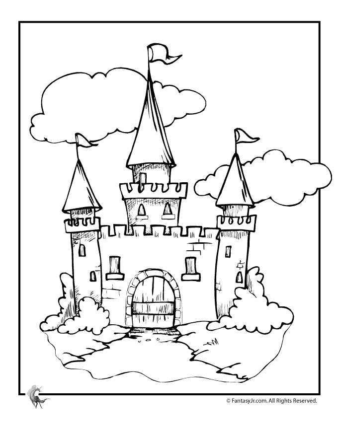 Fantasy Jr. | Cinderella's Castle Coloring Page