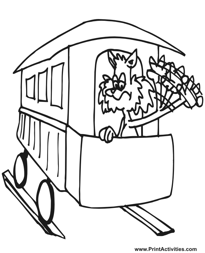 train cartoons Colouring Pages