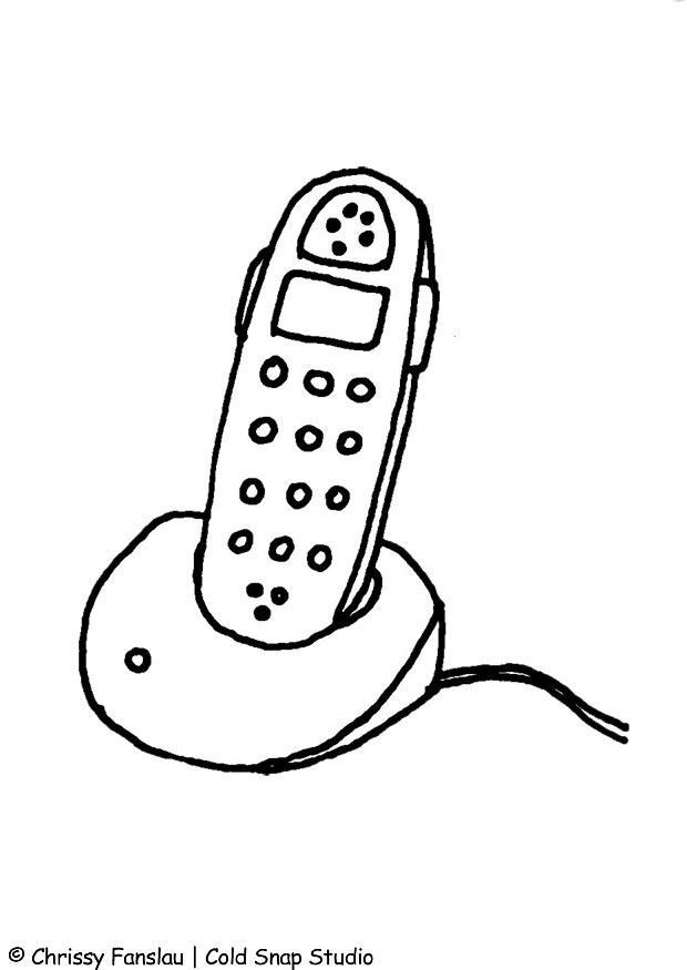 Coloring page telephone - img 7367.