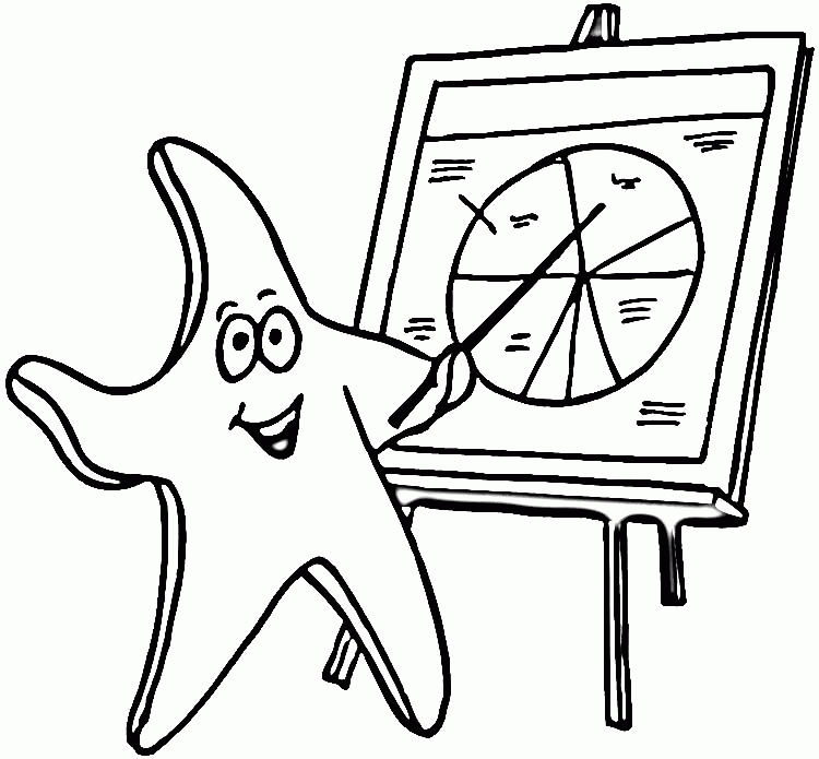 Starfish Teacher Coloring Online | Super Coloring