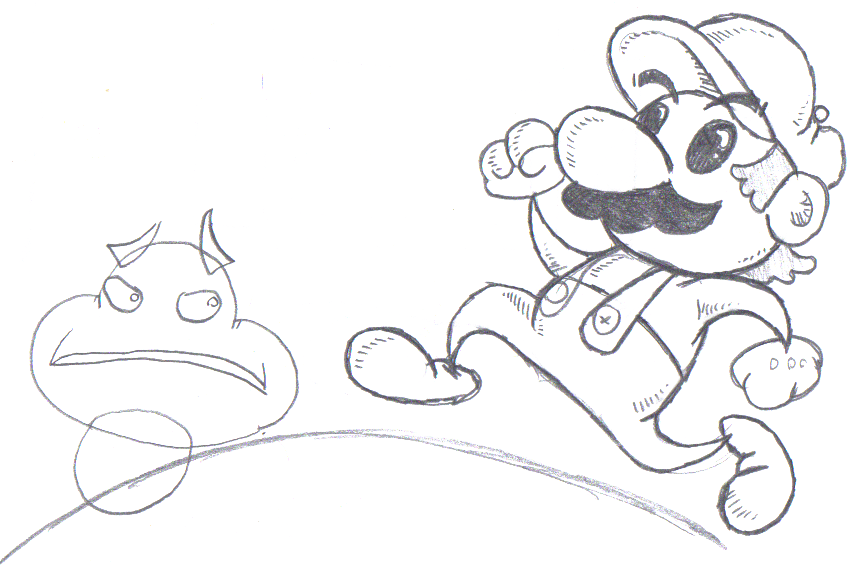 Mario Sketch by galactus83 on deviantART