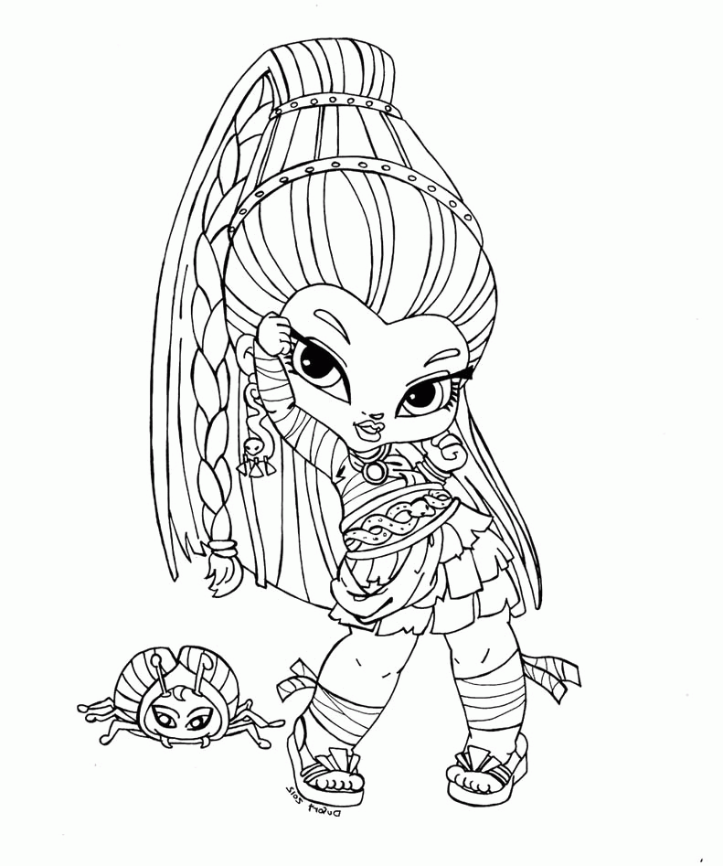 Nefera De Nile Monster High Little Coloring Pages - Monster High 