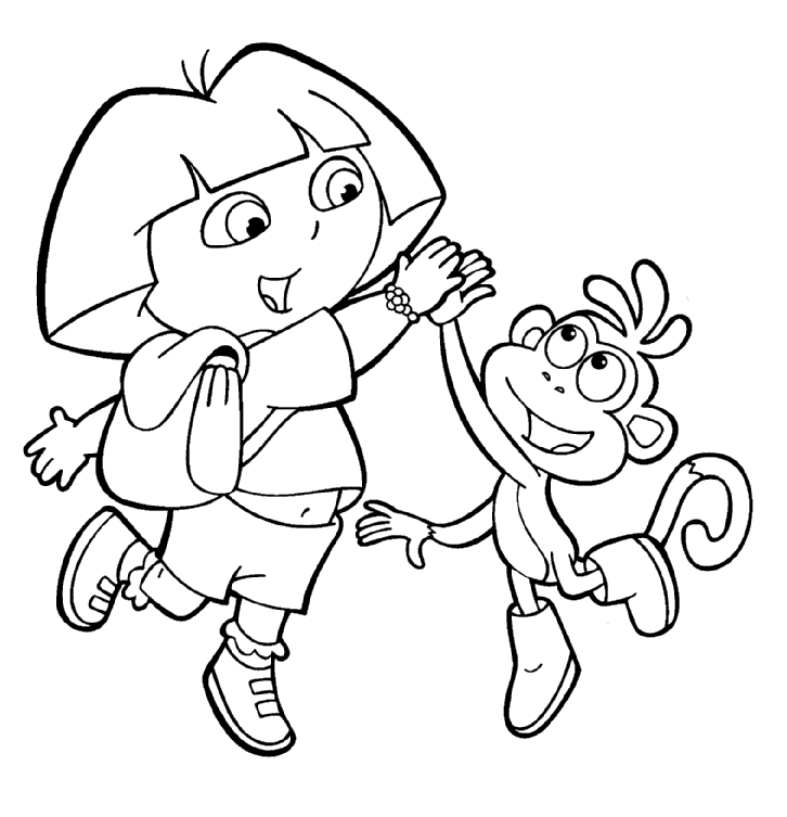 Free Printable Dora The Explorer Coloring Pages For Kids