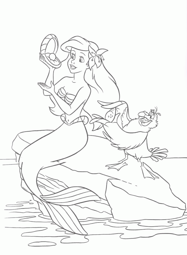 Mermaid Coloring Pages For Adults Page Page Craft Ideas Little 