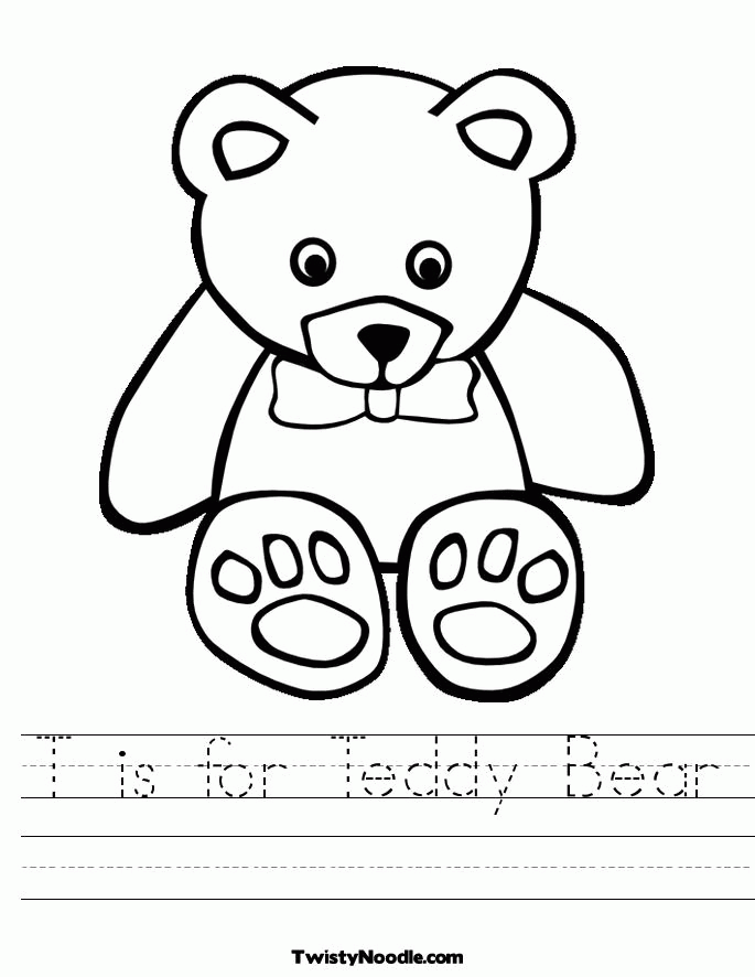 teddy bear worksheet