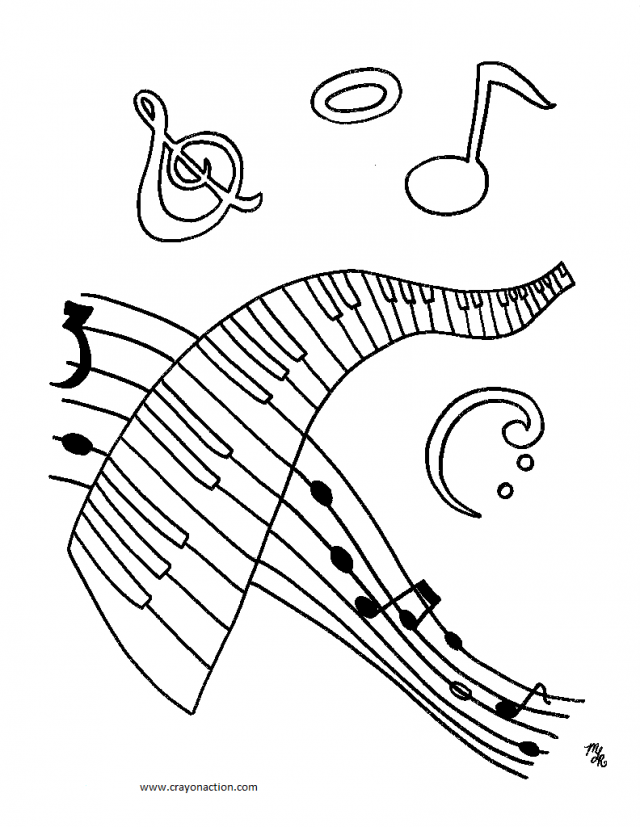 Music Notes Coloring Pages Coloring Pages 190765 Music Coloring 
