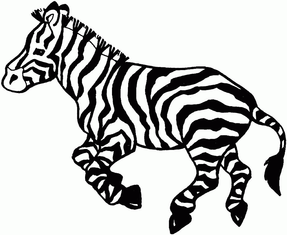 Zebra Coloring Page - Printable Zebra Coloring Pages for Kids 