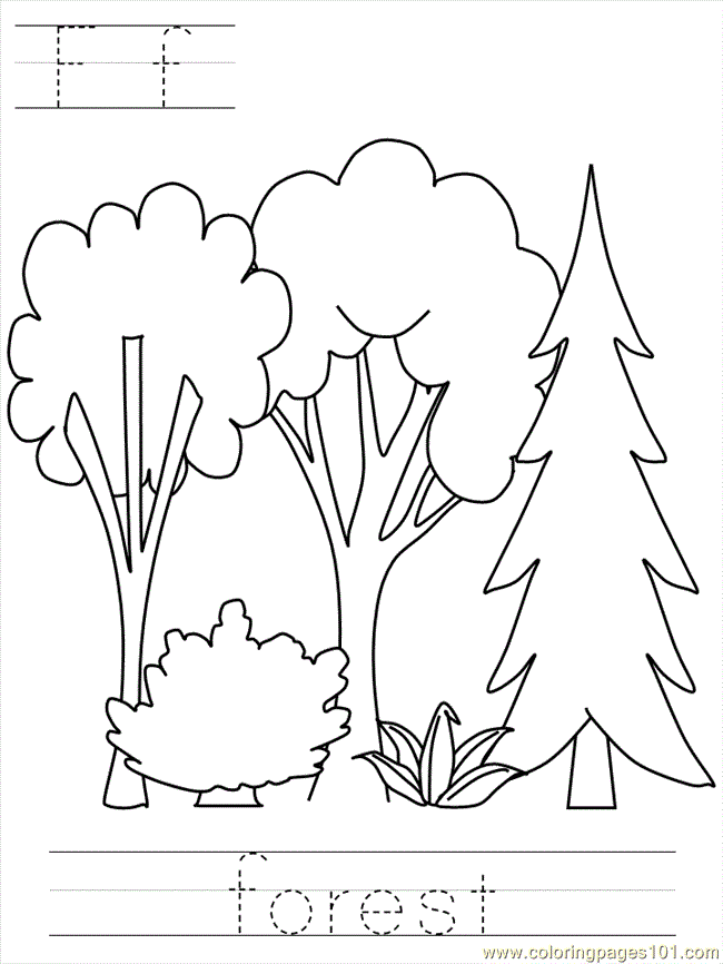 Coloring Pages Bposter Forest (Education > Others) - free 