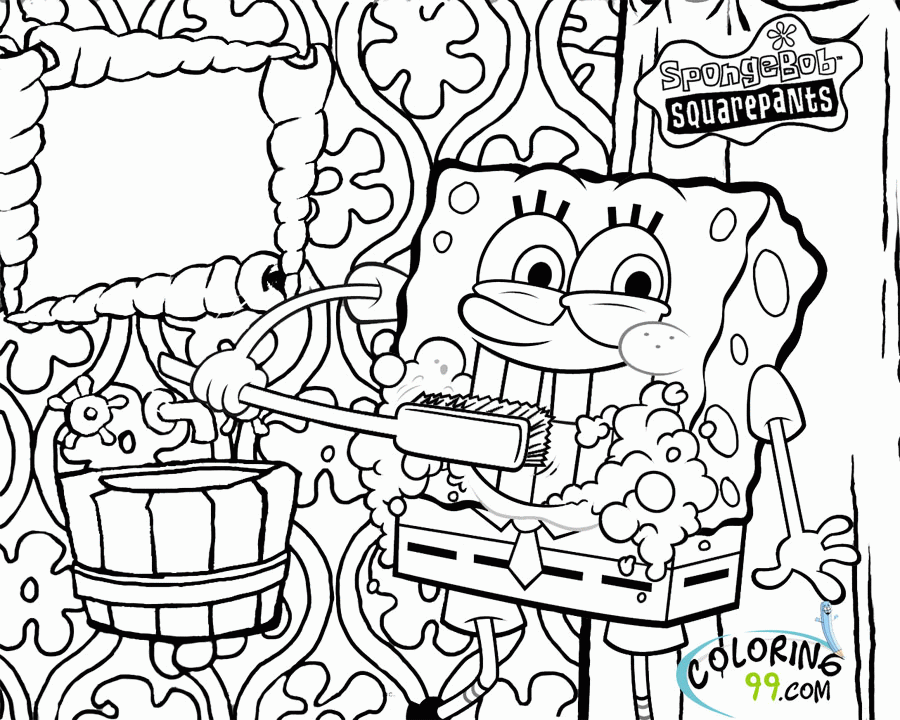 spongebob squarepants house coloring pages
