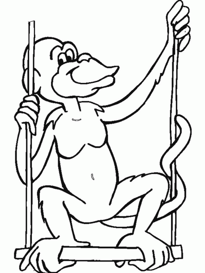 Monkey Ballerina Coloring Pages | 99coloring.com