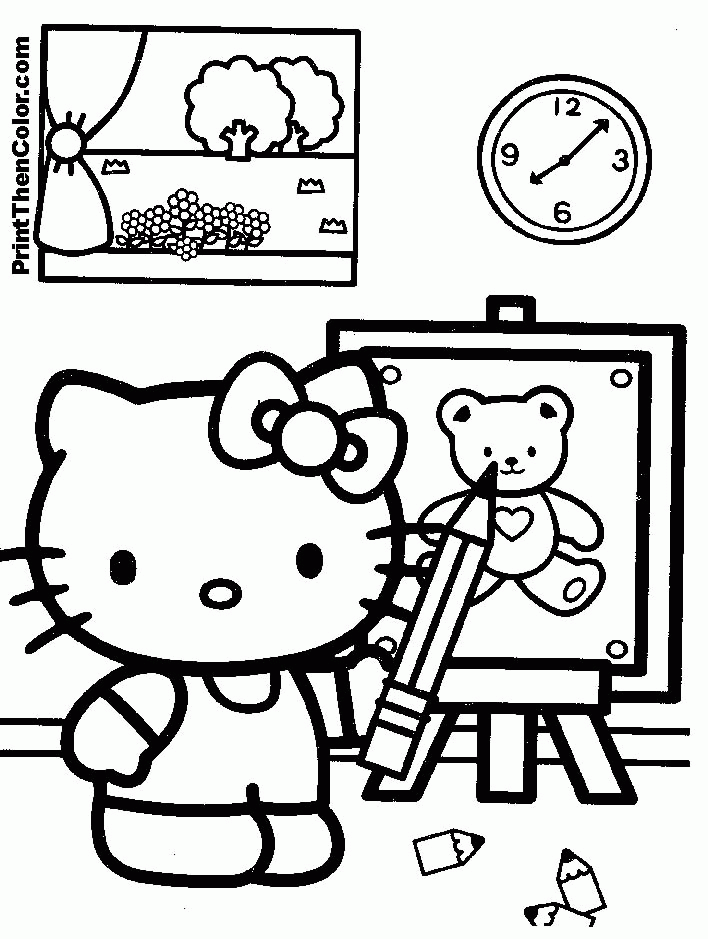 Hello Kitty Coloring Pages 97 87880 High Definition Wallpapers 