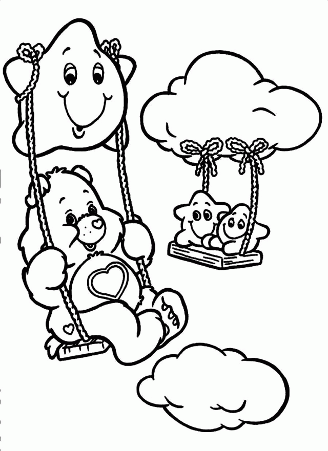 Download Tenderheart Playing On Swing With The Stars Care Bears 