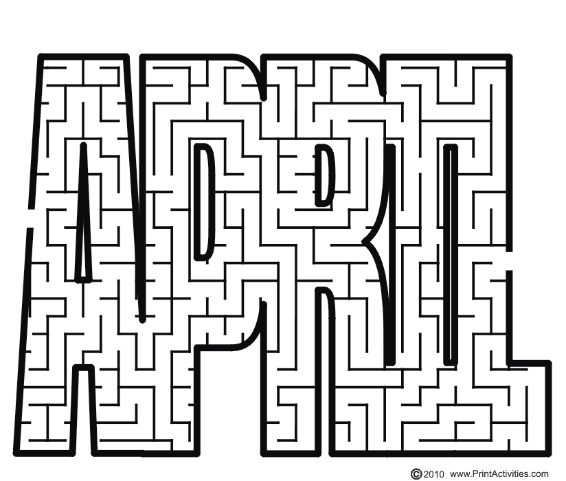 mazes for adults Colouring Pages