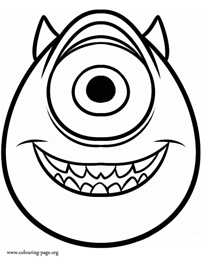 Monsters University Mike Wazowski Coloring Page Coloring Home
