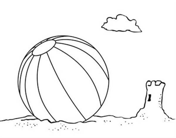 Lets Play With A Beach Ball Coloring Page - Download & Print Online Coloring  Pages for Free |… | Beach coloring pages, Coloring pages, Curious george coloring  pages