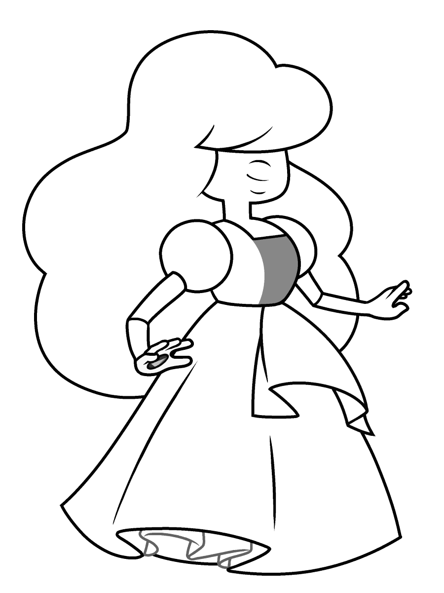 Rose Steven Universe Kids Coloring Pages - Coloring Cool
