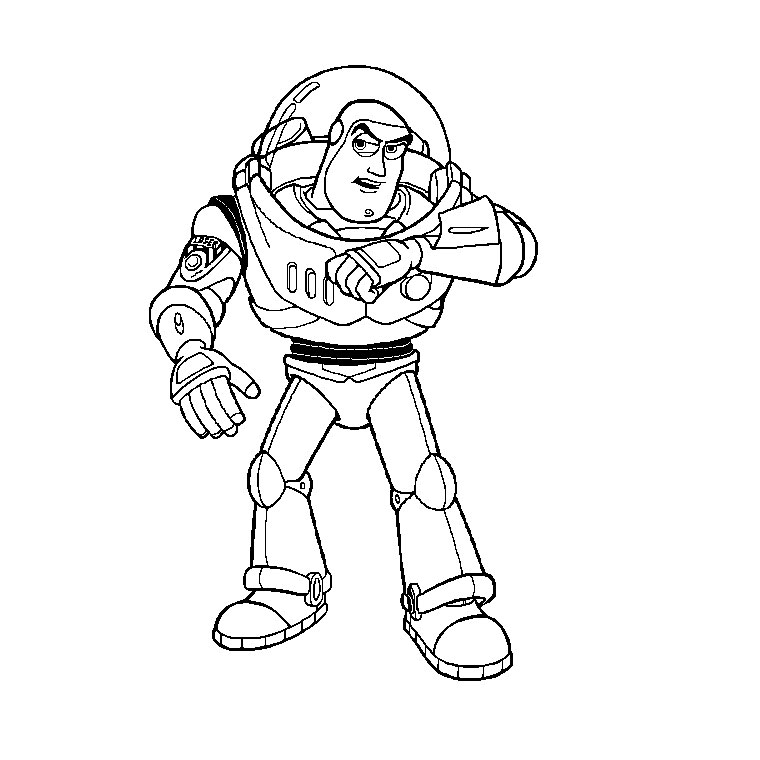 Buzz Lightyear is calling - Toy Story Kids Coloring Pages