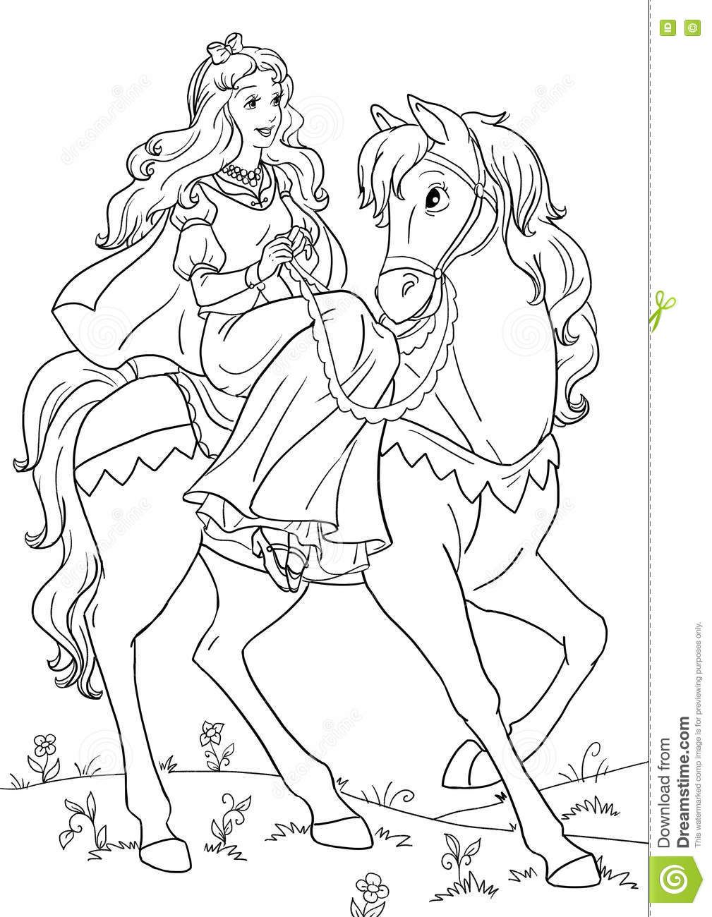 Horsed Princess   Unicorn Coloring Pages, Dinosaur Coloring Pages ...