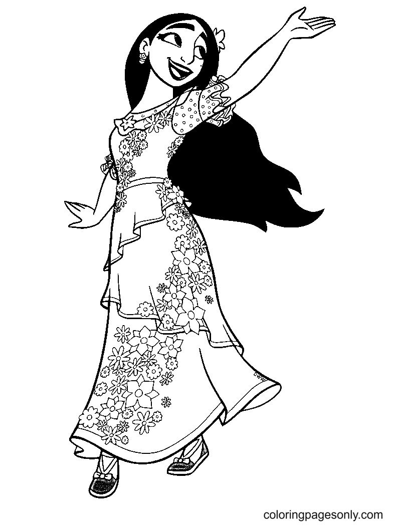 Isabela from Encanto Coloring Pages - Encanto Coloring Pages - Coloring  Pages For Kids And Adults