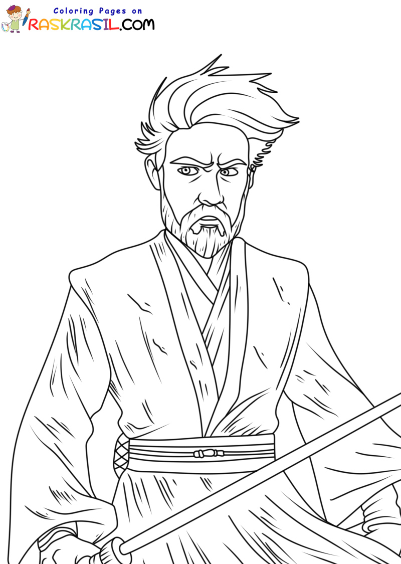 Obi Wan Kenobi Coloring Page - Coloring Home