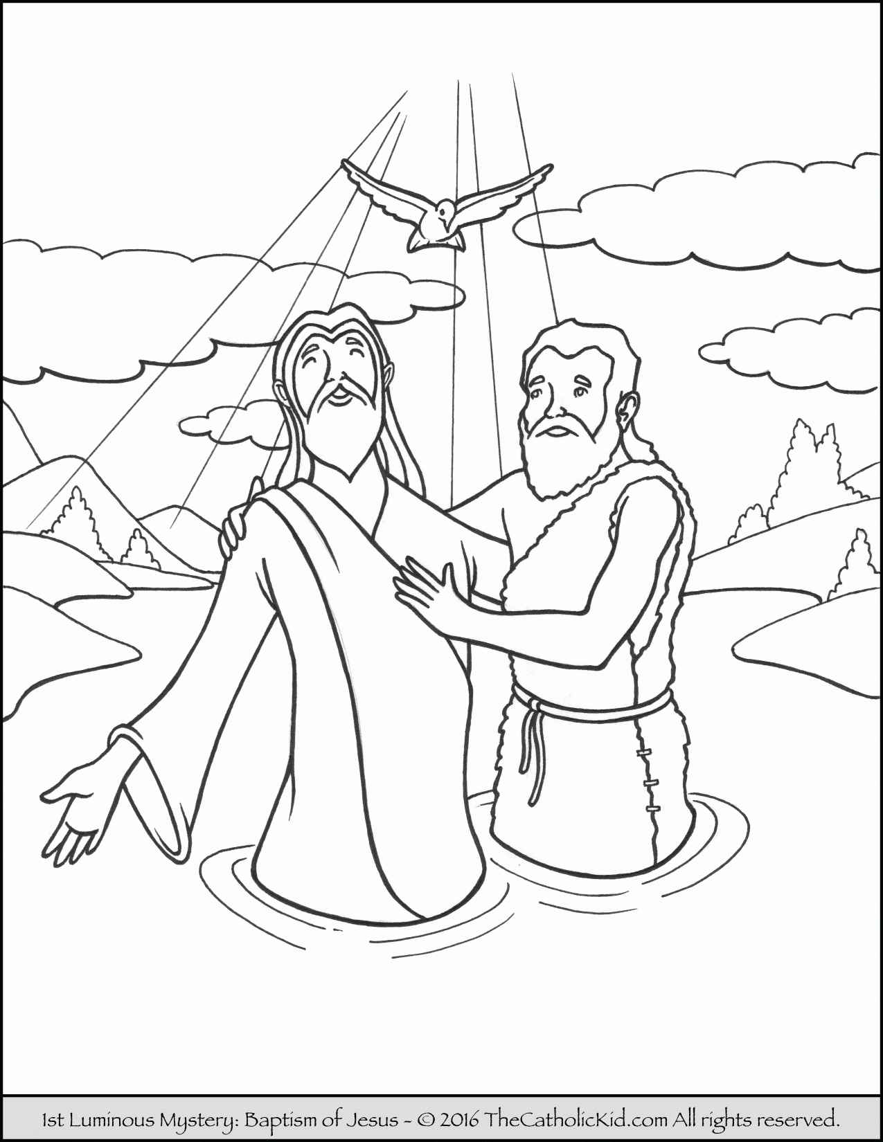 Luminous Mysteries Rosary Coloring Pages - The Catholic Kid