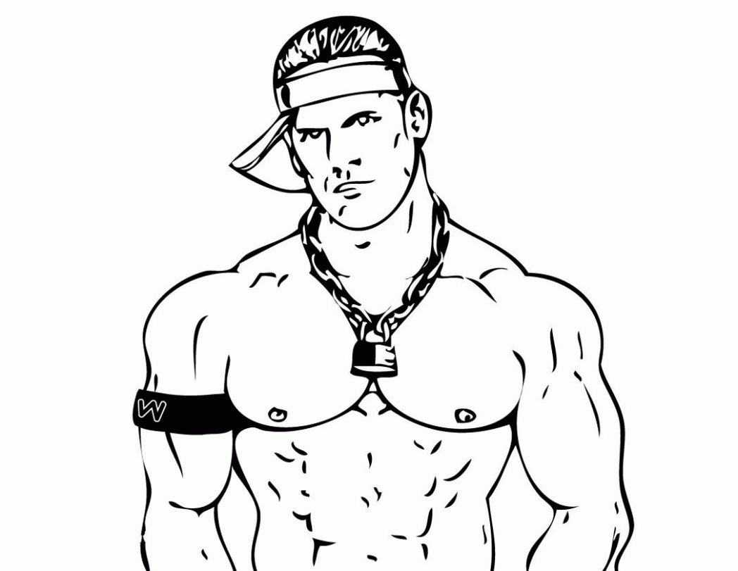 Wwe John Cena - Coloring Pages for Kids and for Adults
