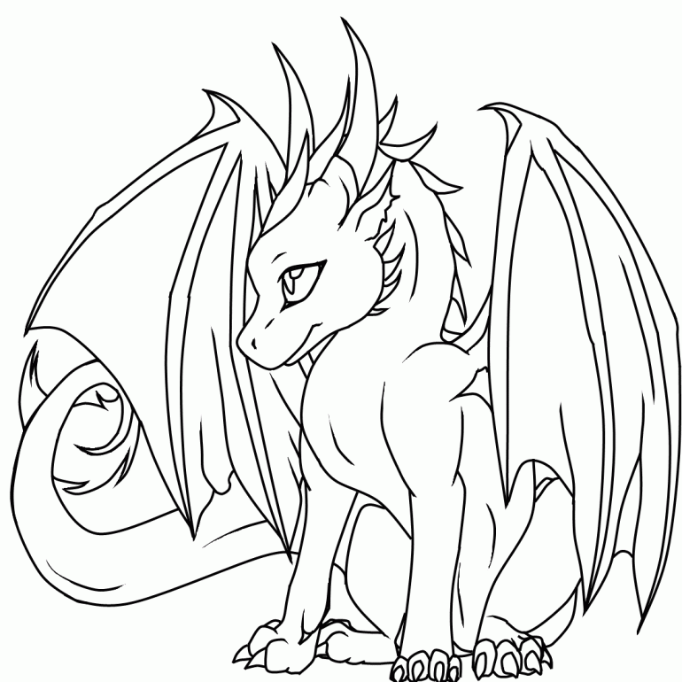 Related Dragon Coloring Pages item-11566, Dragon Coloring Pages ...