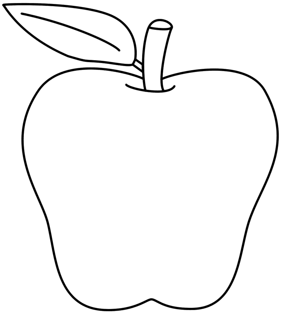 Apple Coloring Page Printable - Coloring Pages For All Ages