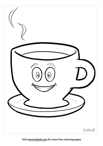Coffee Cup Coloring Pages | Free Food Coloring Pages | Kidadl