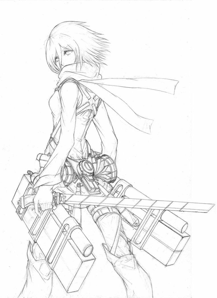 Mikasa Hunter | Anime character drawing, Attack on titan art, Anime lineart