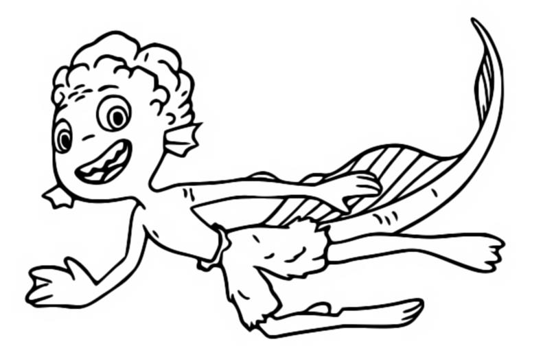 Coloring page Luca : Luca Paguro 9